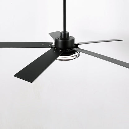 52 Inch Bernice DC Motor Industrial Downrod Ceiling Fan with LED Light and Remote Control