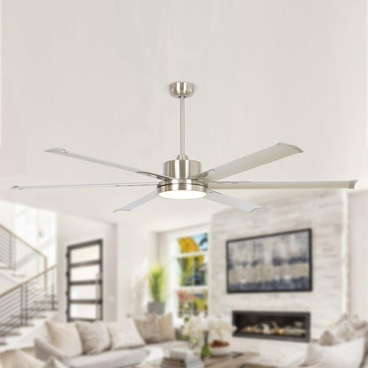 65 Inch Freda DC Motor Modern Downrod Ceiling Fan with LED Light and Remote Control