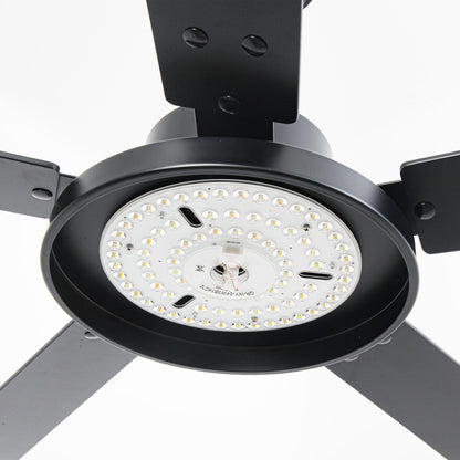 Vaczon 52 Inch 5 Blades DC Motor Modern Downrod Ceiling Fan with LED Light and Remote Control